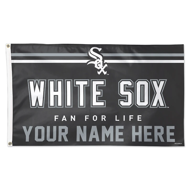 WinCraft Chicago White Sox 3' x 5' One-Sided Deluxe Personalized Flag