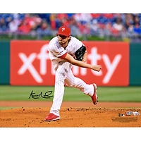 Aaron Nola Philadelphia Phillies Autographed 16" x 20" Throwing Photograph
