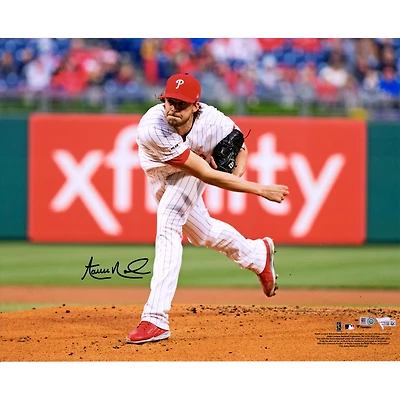 Aaron Nola Philadelphia Phillies Autographed 16" x 20" Throwing Photograph