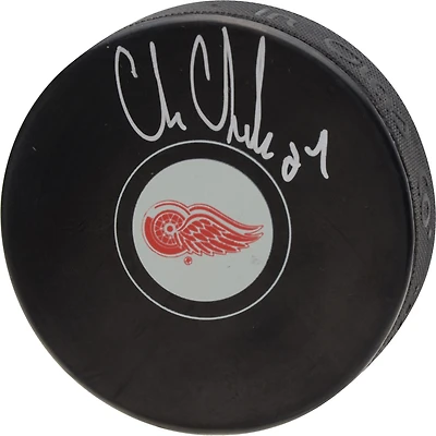 Chris Chelios Detroit Red Wings Autographed Hockey Puck