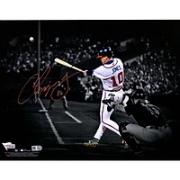 Chipper Jones Atlanta Braves Autographed 11" x 14" Spotlight Hitting Photograph