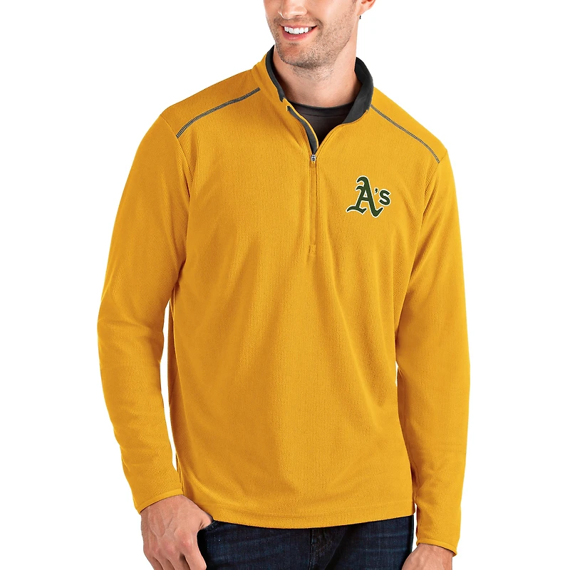 Men's Antigua Gold Athletics Glacier Quarter-Zip Pullover Jacket