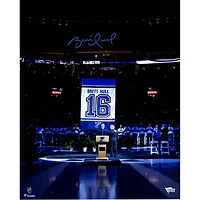 Brett Hull St. Louis Blues Autographed 16" x 20" Banner Night Photograph