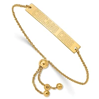 Women's Chicago Cubs Sterling Silver Gold-Plated Bar Bracelet