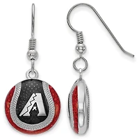 Women's Arizona Diamondbacks Sterling Silver Enameled Baseball Earrings