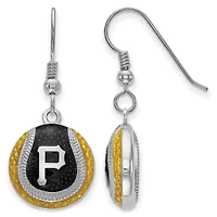 Women's Pittsburgh Pirates Sterling Silver Enameled Baseball Earrings