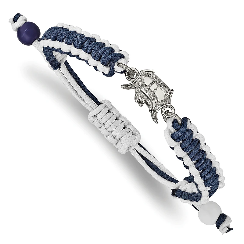 Women's Detroit Tigers Stainless Steel Adjustable Cord Bracelet