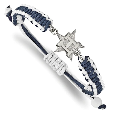 Women's Houston Astros Stainless Steel Adjustable Cord Bracelet