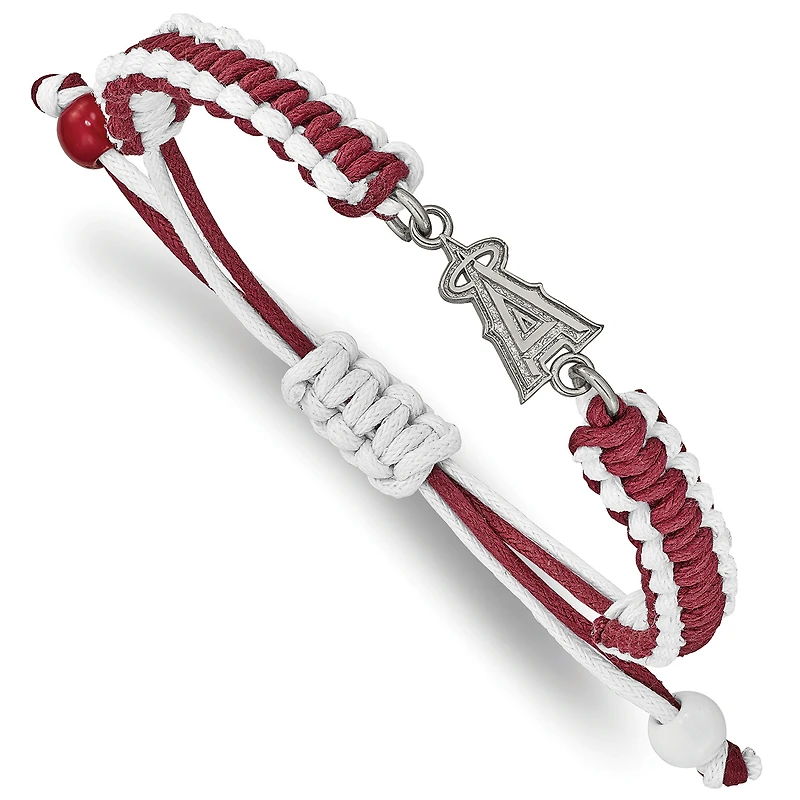 Women's Los Angeles Angels Stainless Steel Adjustable Cord Bracelet