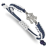 Women's New York Yankees Stainless Steel Adjustable Cord Bracelet