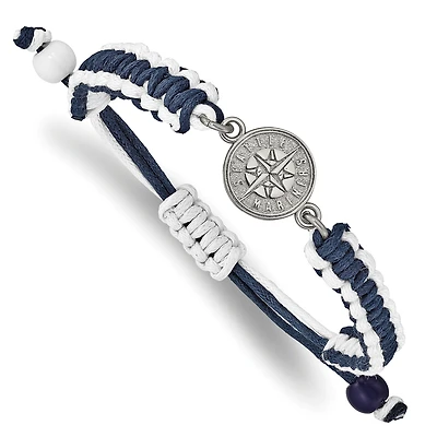 Women's Seattle Mariners Stainless Steel Adjustable Cord Bracelet
