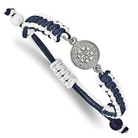 Women's Seattle Mariners Stainless Steel Adjustable Cord Bracelet