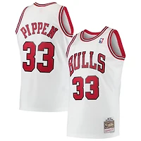 Men's Mitchell & Ness Scottie Pippen White Chicago Bulls Hardwood Classics Swingman Jersey