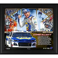 Chase Elliott Framed 15" x 17" 2019 Go Bowling at the Glen Race Winner Collage