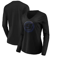 Women's Black Chase Elliott Stealth Pop Revive Long Sleeve V-Neck T-Shirt