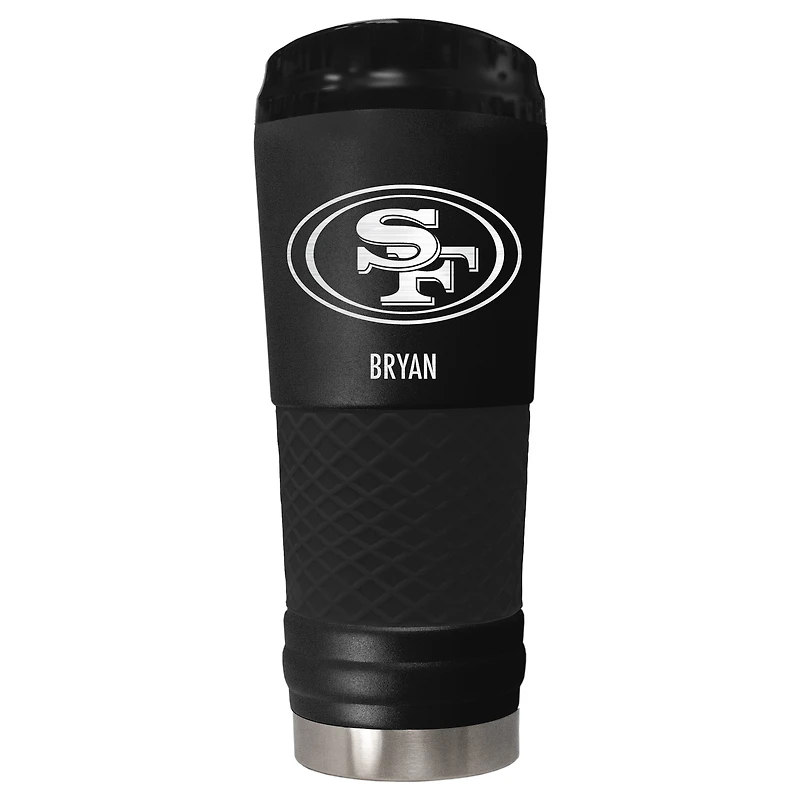 Black San Francisco 49ers 24oz. Personalized Stealth Draft Tumbler
