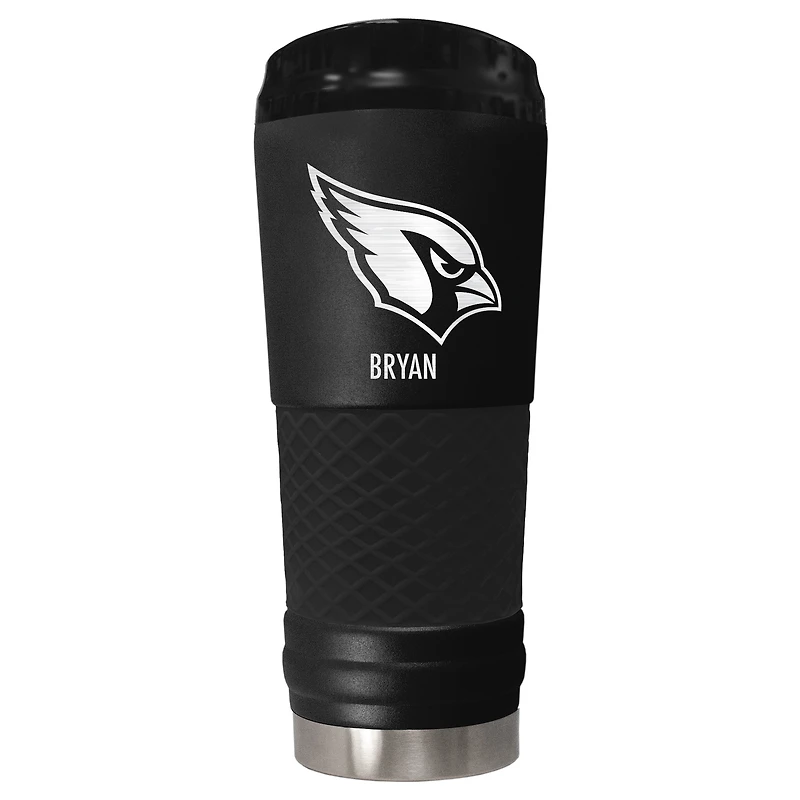 Black Arizona Cardinals 24oz. Personalized Stealth Draft Tumbler