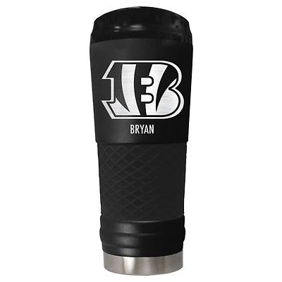 Black Cincinnati Bengals 24oz. Personalized Stealth Draft Tumbler