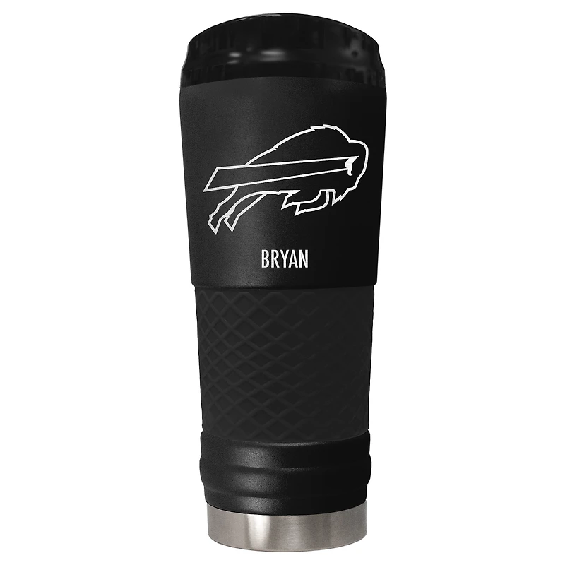 Black Buffalo Bills 24oz. Personalized Stealth Draft Tumbler