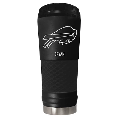 Black Buffalo Bills 24oz. Personalized Stealth Draft Tumbler