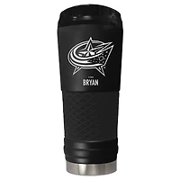 Black Columbus Blue Jackets 24oz. Personalized Stealth Draft Tumbler
