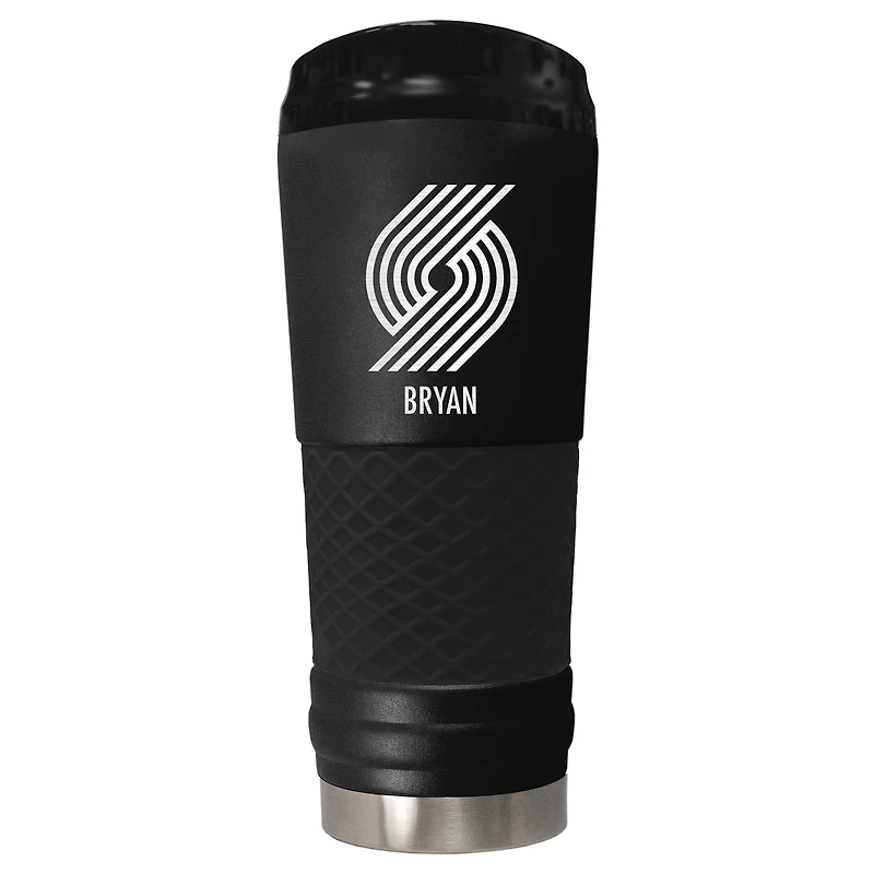 Black Portland Trail Blazers 24oz. Personalized Stealth Draft Tumbler