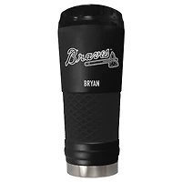 Black Atlanta Braves 24oz. Personalized Stealth Draft Tumbler