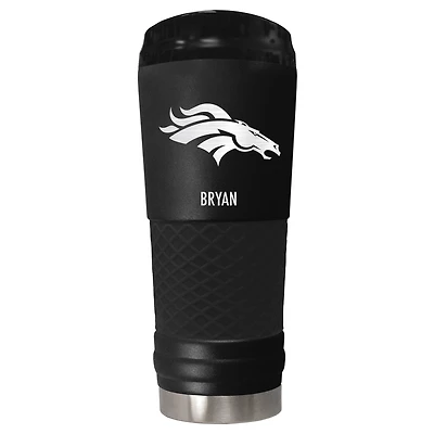Black Denver Broncos 24oz. Personalized Stealth Draft Tumbler