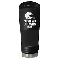 Black Cleveland Browns 24oz. Personalized Stealth Draft Tumbler