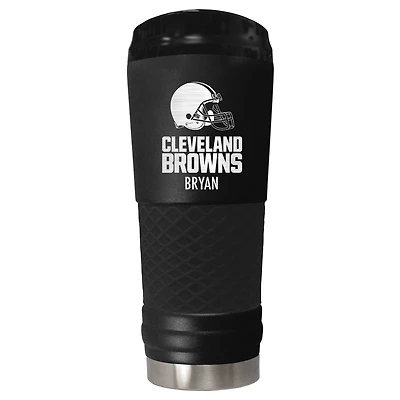 Black Cleveland Browns 24oz. Personalized Stealth Draft Tumbler