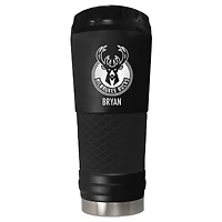 Black Milwaukee Bucks 24oz. Personalized Stealth Draft Tumbler
