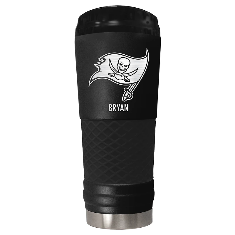 Black Tampa Bay Buccaneers 24oz. Personalized Stealth Draft Tumbler