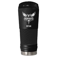 Black Charlotte Hornets 24oz. Personalized Stealth Draft Tumbler