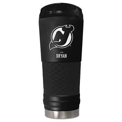 Black New Jersey Devils 24oz. Personalized Stealth Draft Tumbler