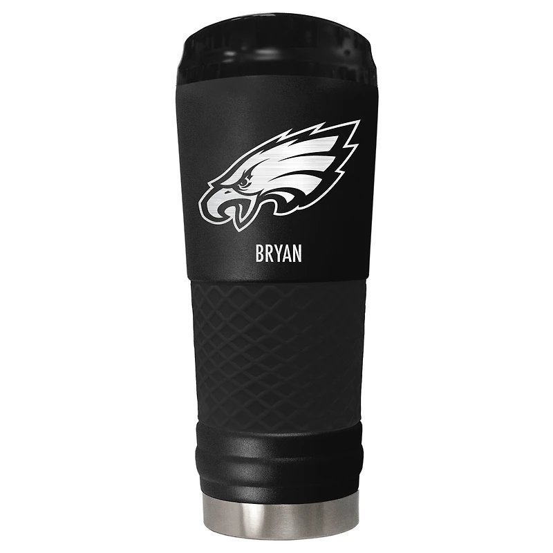 Black Philadelphia Eagles 24oz. Personalized Stealth Draft Tumbler