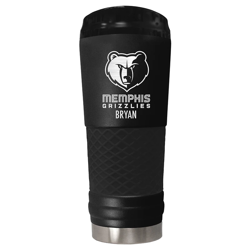 Black Memphis Grizzlies 24oz. Personalized Stealth Draft Tumbler