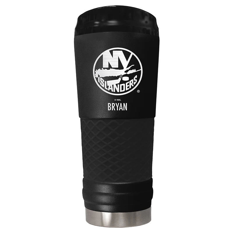 Black New York Islanders 24oz. Personalized Stealth Draft Tumbler