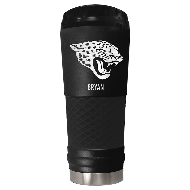 Black Jacksonville Jaguars 24oz. Personalized Stealth Draft Tumbler