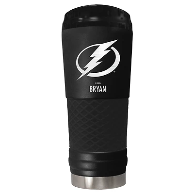 Black Tampa Bay Lightning 24oz. Personalized Stealth Draft Tumbler