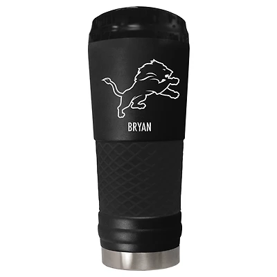 Black Detroit Lions 24oz. Personalized Stealth Draft Tumbler