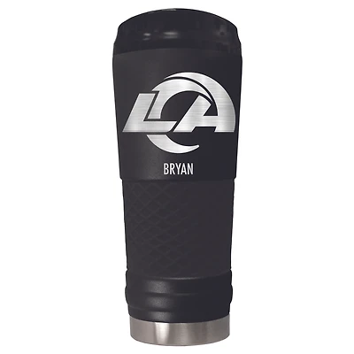 Black Los Angeles Rams 24oz. Personalized Stealth Draft Tumbler