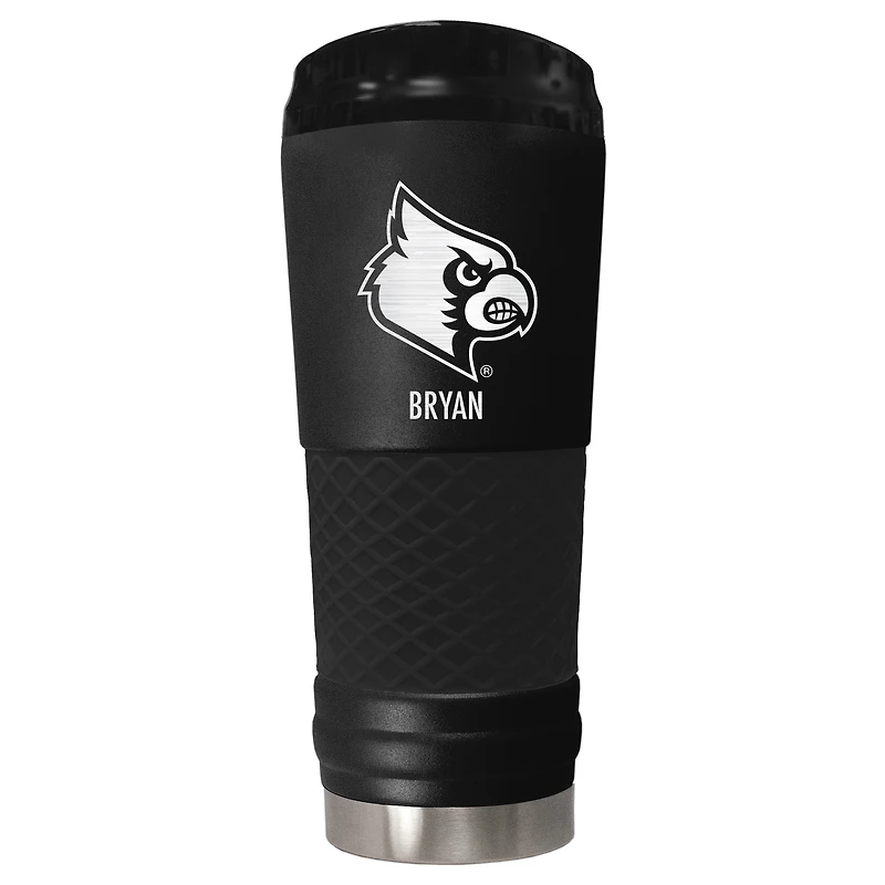 Black Louisville Cardinals 24oz. Personalized Stealth Draft Tumbler