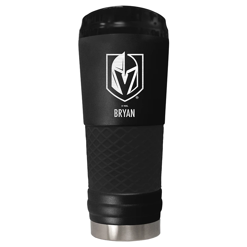 Black Vegas Golden Knights 24oz. Personalized Stealth Draft Tumbler