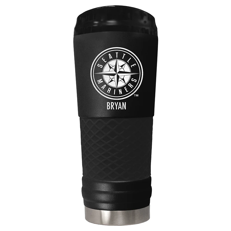Black Seattle Mariners 24oz. Personalized Stealth Draft Tumbler