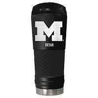 Black Michigan Wolverines 24oz. Personalized Stealth Draft Tumbler