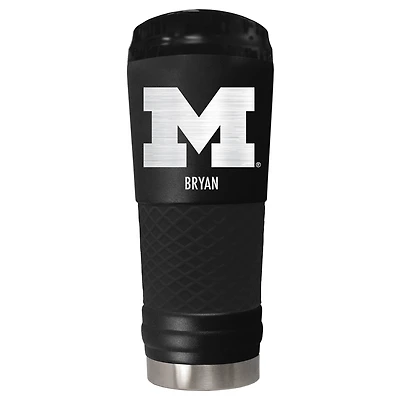 Black Michigan Wolverines 24oz. Personalized Stealth Draft Tumbler