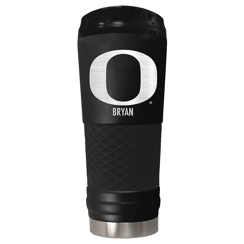 Black Oregon Ducks 24oz. Personalized Stealth Draft Tumbler