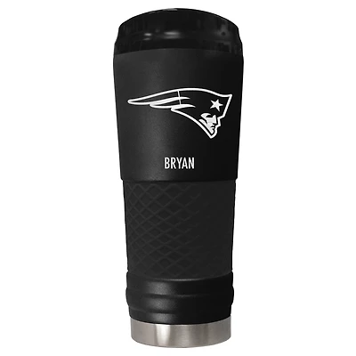 Black New England Patriots 24oz. Personalized Stealth Draft Tumbler