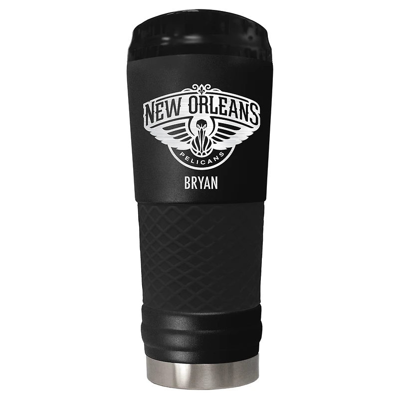 Black New Orleans Pelicans 24oz. Personalized Stealth Draft Tumbler