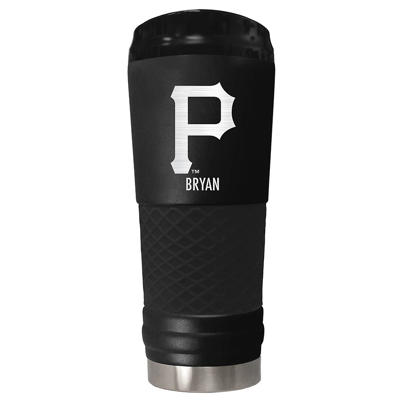 Black Pittsburgh Pirates 24oz. Personalized Stealth Draft Tumbler